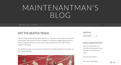 Desktop Screenshot of maintenantman.wordpress.com