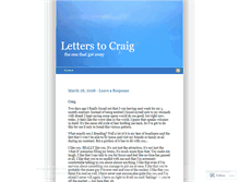 Tablet Screenshot of letterstocraig.wordpress.com