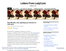 Tablet Screenshot of lettersfromladycurd.wordpress.com