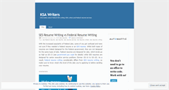 Desktop Screenshot of ksawriters.wordpress.com