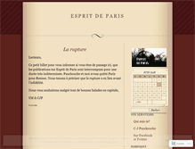 Tablet Screenshot of espritdeparis.wordpress.com