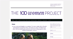 Desktop Screenshot of 100womenproject.wordpress.com