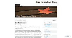 Desktop Screenshot of buycanadianblog.wordpress.com