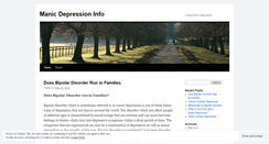Desktop Screenshot of manicdepressioninfo.wordpress.com