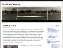 Tablet Screenshot of fourdownterritory.wordpress.com