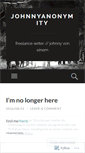 Mobile Screenshot of johnnyanonymity.wordpress.com