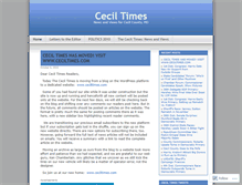 Tablet Screenshot of ceciltimes.wordpress.com