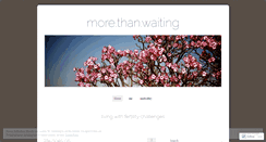 Desktop Screenshot of morethanwaiting.wordpress.com