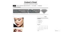 Desktop Screenshot of couturecloset.wordpress.com