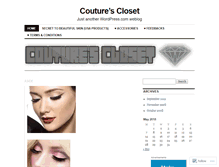 Tablet Screenshot of couturecloset.wordpress.com