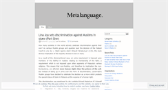 Desktop Screenshot of metalanguage.wordpress.com