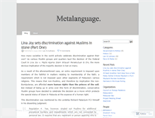 Tablet Screenshot of metalanguage.wordpress.com
