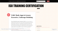 Desktop Screenshot of isotrainingcertification.wordpress.com