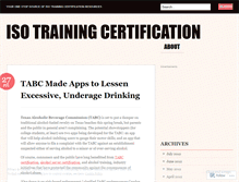 Tablet Screenshot of isotrainingcertification.wordpress.com