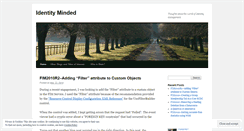 Desktop Screenshot of identityminded.wordpress.com