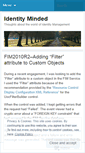 Mobile Screenshot of identityminded.wordpress.com