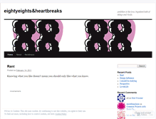 Tablet Screenshot of eightyeightsandheartbreaks.wordpress.com