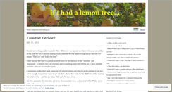 Desktop Screenshot of ifihadalemontree.wordpress.com