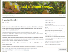 Tablet Screenshot of ifihadalemontree.wordpress.com