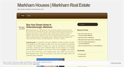 Desktop Screenshot of markhamhomessale.wordpress.com