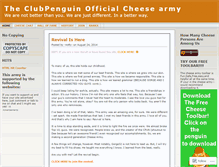 Tablet Screenshot of cheesearmy.wordpress.com