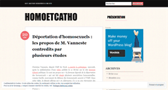 Desktop Screenshot of homoetcatho.wordpress.com