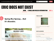 Tablet Screenshot of ericdoesnotexist.wordpress.com
