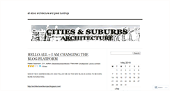 Desktop Screenshot of citiesandsuburbsarchitecture.wordpress.com