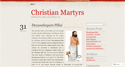 Desktop Screenshot of christianmartyrs.wordpress.com