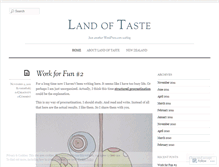 Tablet Screenshot of landoftaste.wordpress.com