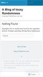 Mobile Screenshot of lousyrandomness.wordpress.com