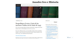 Desktop Screenshot of annalesgeoehistoria.wordpress.com