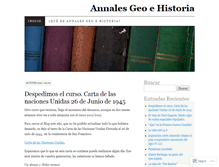 Tablet Screenshot of annalesgeoehistoria.wordpress.com