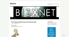 Desktop Screenshot of bizxnet.wordpress.com