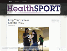 Tablet Screenshot of healthsportblog.wordpress.com