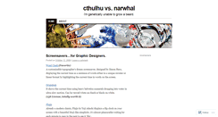 Desktop Screenshot of cthulhuversusnarwhal.wordpress.com