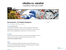 Tablet Screenshot of cthulhuversusnarwhal.wordpress.com