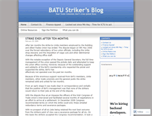 Tablet Screenshot of batustrikers.wordpress.com