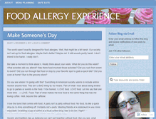 Tablet Screenshot of foodallergyexperience.wordpress.com