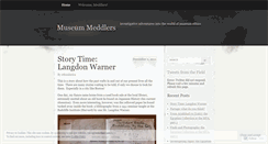 Desktop Screenshot of museummeddlers.wordpress.com