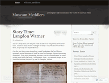 Tablet Screenshot of museummeddlers.wordpress.com