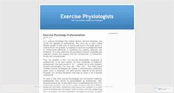 Desktop Screenshot of exercisephysiologists.wordpress.com