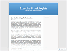 Tablet Screenshot of exercisephysiologists.wordpress.com