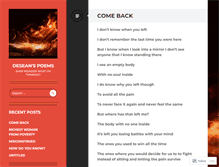 Tablet Screenshot of deseanspoems.wordpress.com