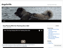 Tablet Screenshot of dogsforlife.wordpress.com