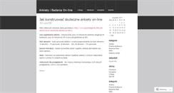 Desktop Screenshot of ankietyonline.wordpress.com