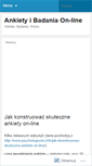 Mobile Screenshot of ankietyonline.wordpress.com