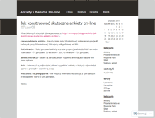 Tablet Screenshot of ankietyonline.wordpress.com