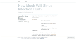 Desktop Screenshot of healing4sinusinfection.wordpress.com