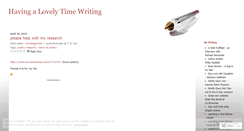Desktop Screenshot of havingalovelytimewriting.wordpress.com